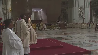 Pope Francis presided over Vatican's somber Easter vigil service