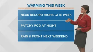 Warmer weather is ahead this week