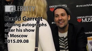 David Garrett signing autographs after his show  in Moscow, 08.09.2015