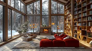 Snowy Forest Retreat for Sleeping | Cozy Fireplace Ambience for Ultimate Relaxation and Sleep Better