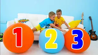 Niki and Vlad Learn numbers 1 10 with and baby Chris FULL HD[1080] #18