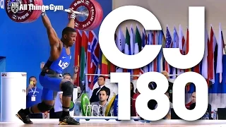 CJ Cummings (69kg, 16y/o) 180kg Clean and Jerk Youth World Record 2016 Junior Worlds