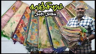 50% Offer kanchipuram soft silk sarees kalamkari designs sarees collection | KLMN f&b |