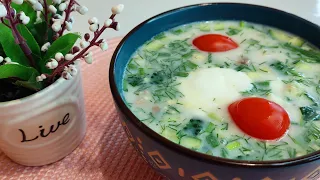 ОКРОШКА С ГОВЯДИНОЙ, вкуснейший холодный суп.