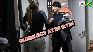 Working out at my Boyfriend's Gym with ... (HE IS SO PROTECTIVE!!)