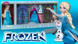 FROZEN Disney Store Elsa Mini Doll Wardrobe Playset Outfits Clothing Furniture Shoes with Olaf