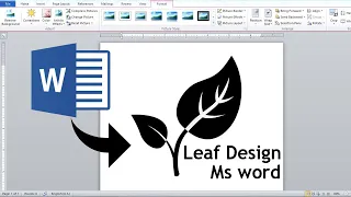 Leaf Design in Ms word using Shapes || Shapes Idea ||