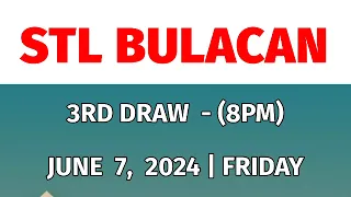 3RD DRAW STL BULACAN 8PM result today STL pares June 7, 2024 evening draw result
