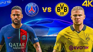 FC 24 - PS5 | PSG vs Dortmund Ft Neymar,Haaland - UEFA Champions League Final Match - (4K 60FPS)