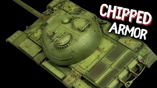 Airbrush painting and chipping tutorial. Tamiya T-55 1/48 model tank