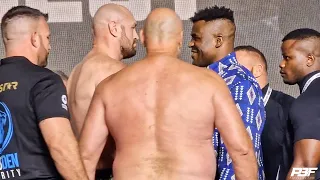 JOHN FURY CONFRONTS FRANCIS NGANNOU AT TYSON FURY FACE OFF