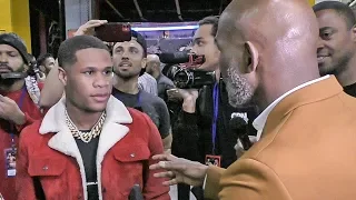 Devin Haney CONFRONTS Bernard Hopkins BACKSTAGE After Ryan Garcia WIN!