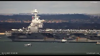 USS Gerald R Ford leaves Portsmouth