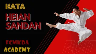 FCMKDA ACADEMY. Karate kata Heian Sandan SHOTOKAN tutorial.