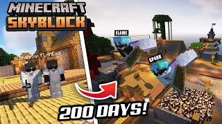 We Survived 200 days in Minecraft SKYBLOCK...