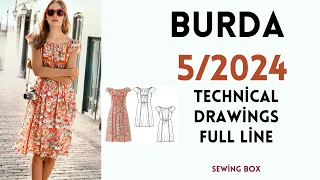 Burda 5/2024 Technical Drawings Full Line