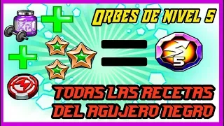 Todas las Recetas del agujero negro + orbes de nivel 5 M.G.G.