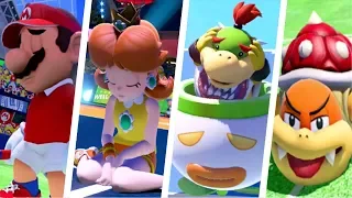 Mario Tennis Aces - All Character Losing Animations & Special Shots (DLC Included)