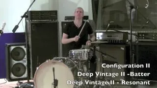 Vintage II Bass Drumheads with Felt Strip