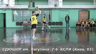 Гандбол. СДЮШОР им. Лагутина (Запорожье) - КСЛИ (Киев, 03) - 35:28. Кубок Мелитополя, 2002-03 г. р.