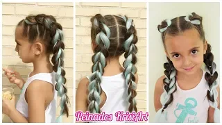 How to feed in braids | Kanekalon braiding hair | Hairstyles for girls | Hairstyles KrisiArt