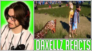 Daxellz Reacts to Let's Game It Out I Built an Unethical Zoo Where Nobody Is Safe - Planet Zoo