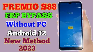 Premio S88 Google Account unlock without PC.Premio S88 Frp bypass without PC New Method 2023