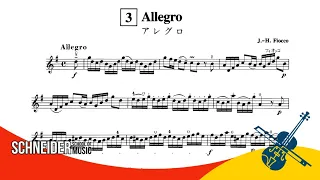 Allegro, J.H. Fiocco | Violin Sheet Music | Violin Suzuki Book | Partitura para Violino