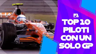 TOP 10 PILOTI AD AVER CORSO UN SOLO GP IN F1