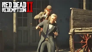 Red Dead Redemption 2 - Ограбление банка. Милтон убивает Хозию. Арест Джона Марстона и Смерть Ленни