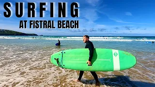 Surfing at Fistral Beach *Total BEGINNERS* | Cornwall 2021