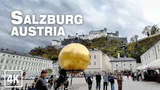 Salzburg Old Town AUSTRIA • 4K 60 fps HDR ASMR