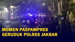 Detik-Detik Puluhan Paspampres Geruduk Polres Jakbar Buntuk Cekcok di Penyekatan