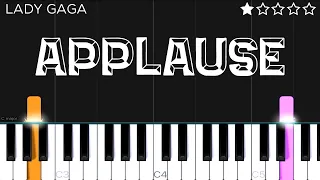 Lady Gaga - Applause | EASY Piano Tutorial