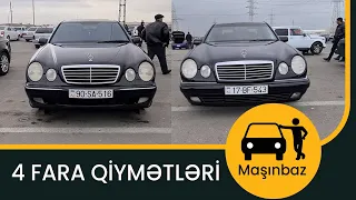 4 fara W210 Mercedes 4 göz qiymətləri @tajafarov  Sumqayıt maşın bazarında