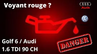 Problème pompe à huile, voyant huile moteur allumer, perte de puissance | VW, Audi A1, Seat 1.6 TDI