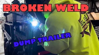 Hinge Broke on Dump Trailer Door | Quick DIY Weld Repair