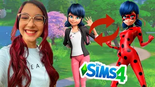 FIZEMOS a LADYBUG e a MARINETTE no THE SIMS 4 (Miraculous Ladybug) | Família Luluca