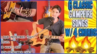 6 Guitar Campfire Classics w/ 4 Chords