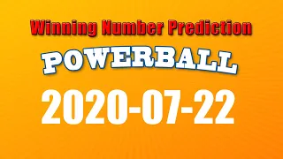 Powerball winning numbers prediction for 2020-07-22