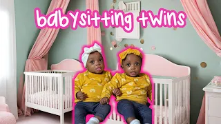 Babysitting 4 MONTH OLD TWINS | Day in the Life | Ziniqua Saunders