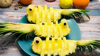 КАК КРАСИВО НАРЕЗАТЬ АНАНАС 🍍