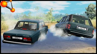 BATTLE In OFF ROAD! - BeamNg Drive