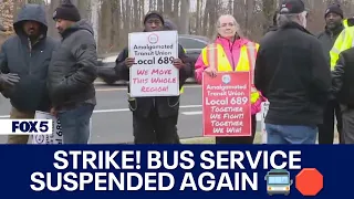 Fairfax Connector bus service remains suspended Friday as strike continues