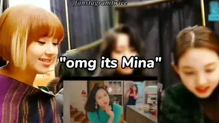 Chaeyoung's face whenever Mina appears on screen