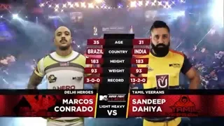 Delhi Heroes Vs Tamil Veerans | MTV Super Fight League | Marcos Conrado Vs Sandeep Dahiya | SFL
