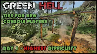 Green Hell HARDMODE | Console Survival Tips | Surviving the First Day