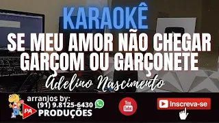 Karaokê - Se Meu Amor Não Chegar/Garçom ou Garçonete - Adelino Nascimento (Com letra)