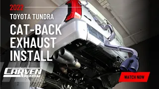 2022-2023 Toyota Tundra Cat-Back Exhaust Install/Overview by Carven Exhaust #toyota #tundra #exhaust