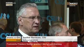 Bundestagswahl 2017: Pressestatement von Joachim Herrmann vom 25.09.2017